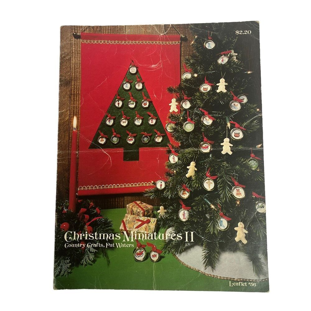 Christmas Miniatures‎ ll Cross Stitch Leaflet #56 Vintage 1979 Holiday Patterns